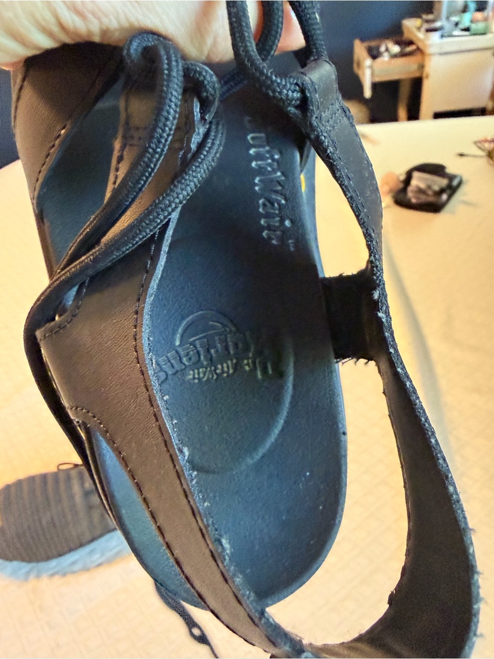 Dr. Martens Black Leather Lace-Up Platform Gladiator Sandals - Picture 5 of 8